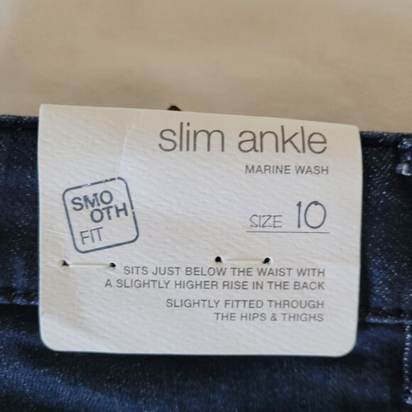 JJill Blue Jeans Smooth Fit Slim Ankle Size 10 NWT - Picture 4 of 11